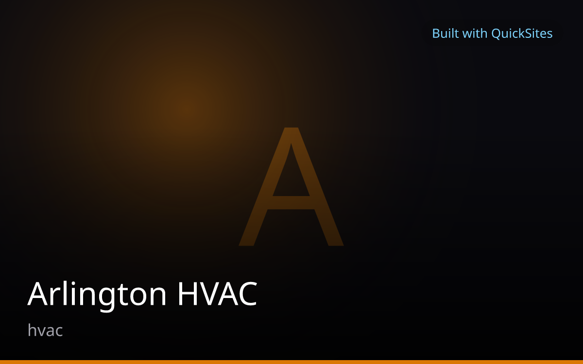 Arlington HVAC — built with QuickSites
