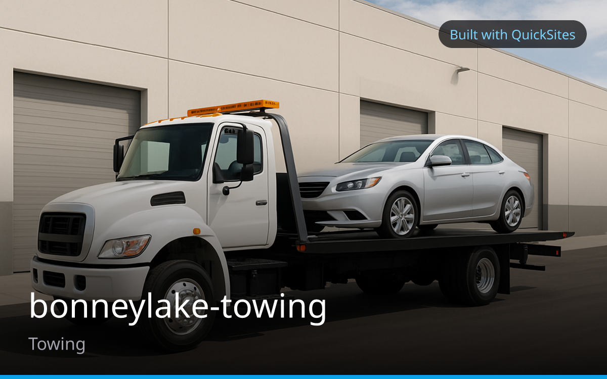 Bonneylake towing — built with QuickSites