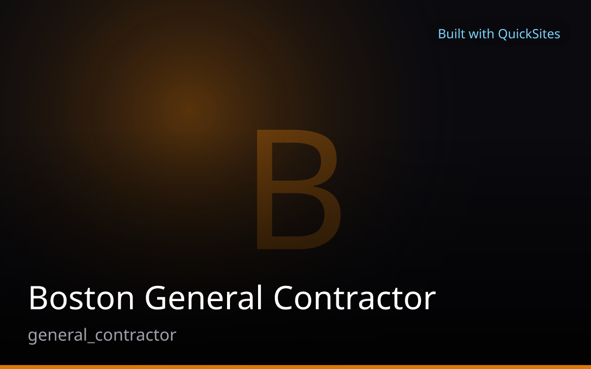 Boston General Contractor — built with QuickSites