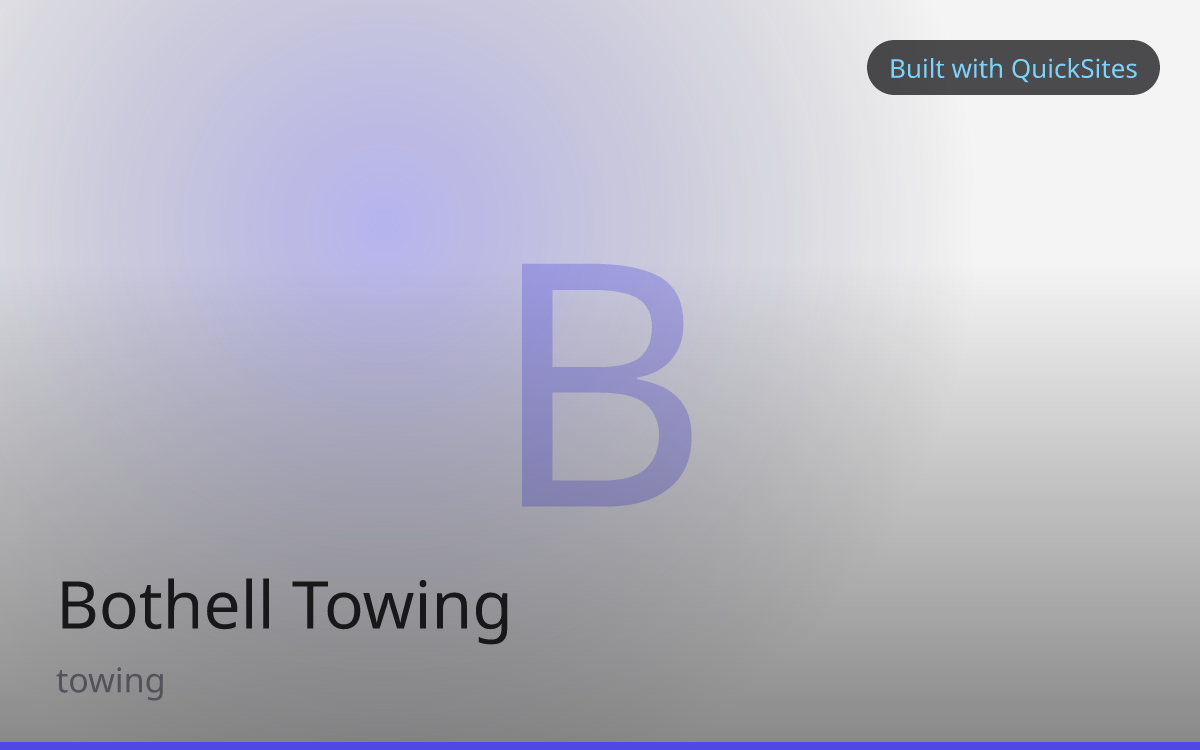 Bothell Towing — built with QuickSites