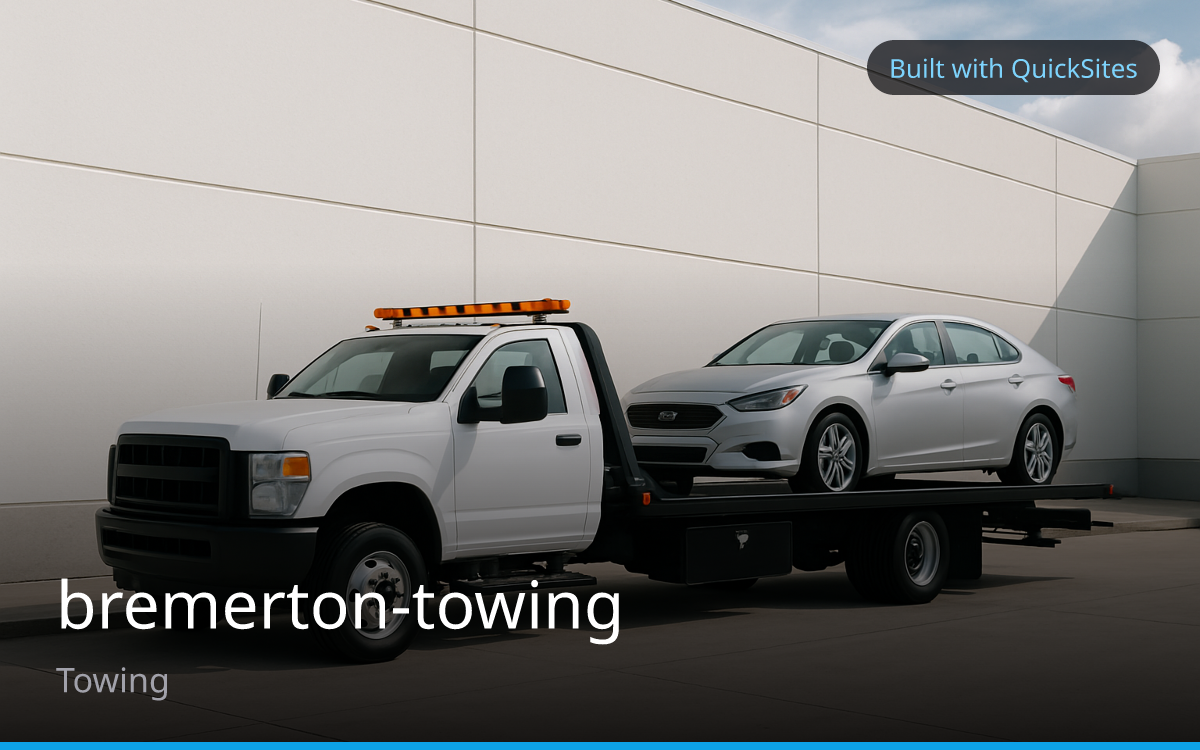 Bremerton towing — built with QuickSites