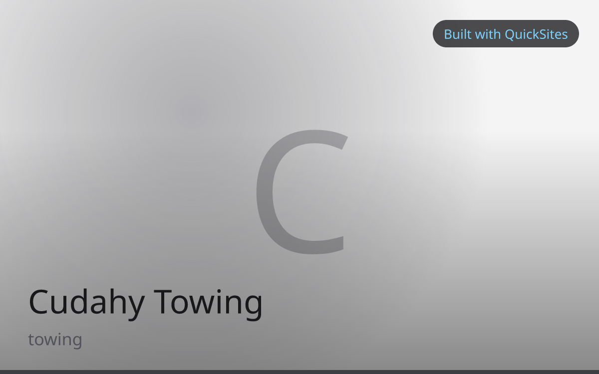 Cudahy Towing — built with QuickSites