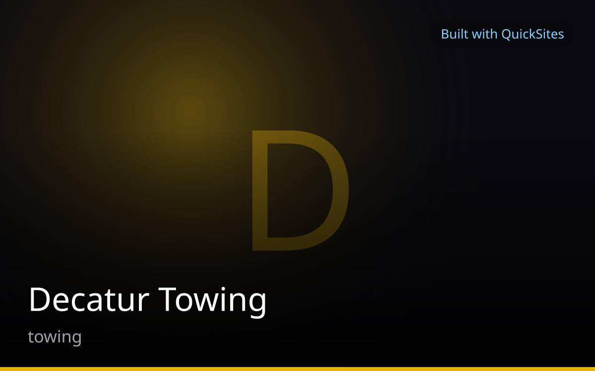 Decatur Towing — built with QuickSites