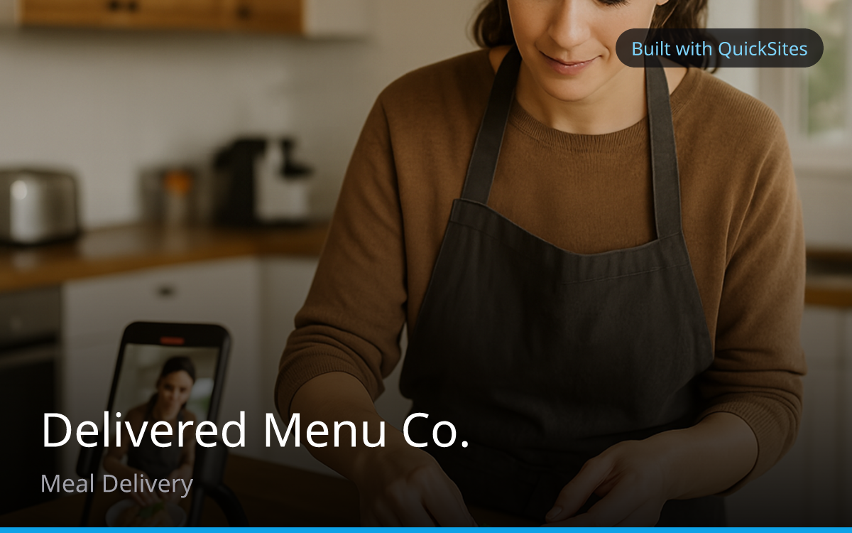 Delivered Menu Co. — built with QuickSites