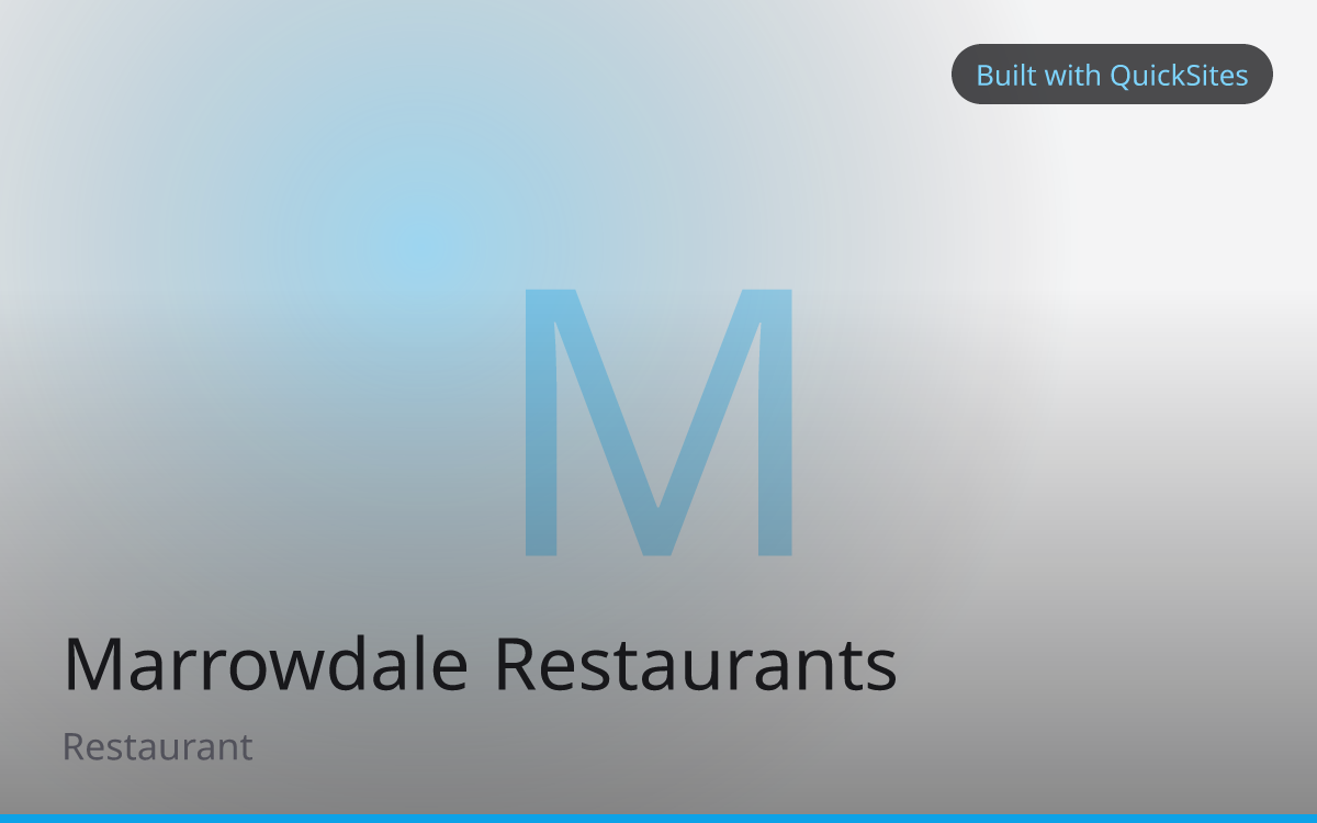 Marrowdale Restaurants — built with QuickSites