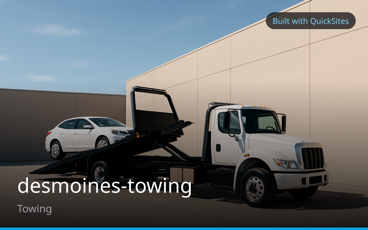 Desmoines towing — built with QuickSites