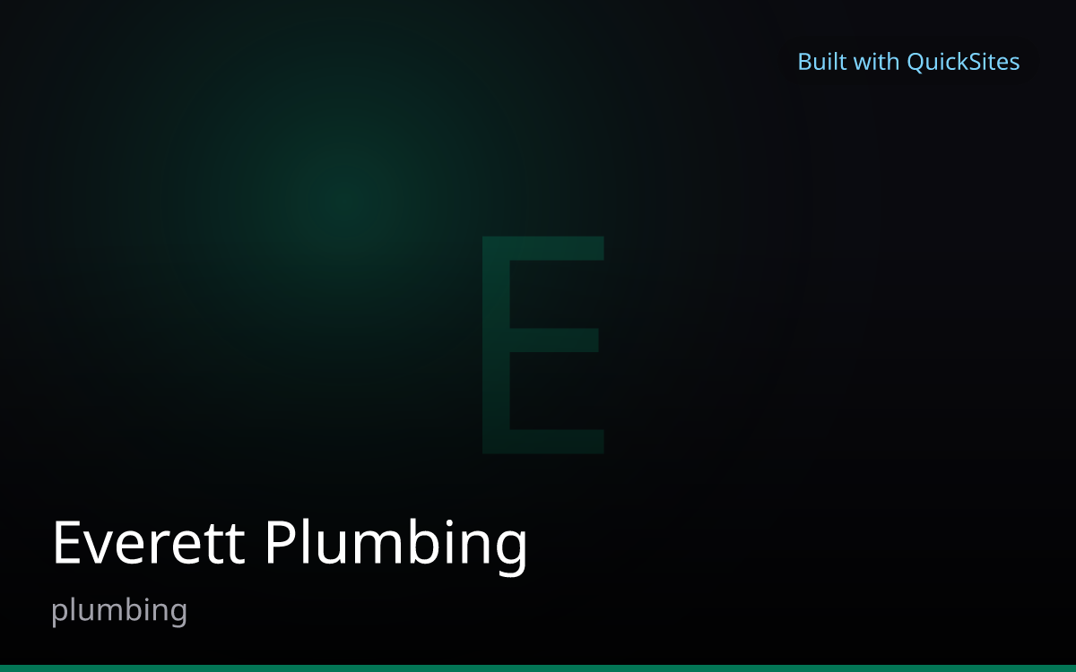 Everett Plumbing — built with QuickSites
