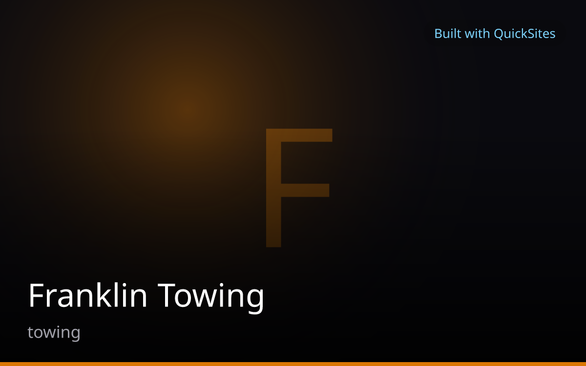 Franklin Towing — built with QuickSites