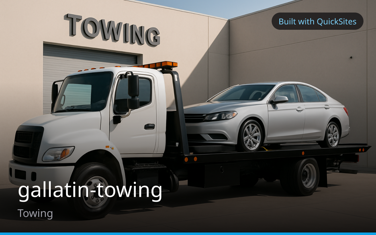 Gallatin towing — built with QuickSites