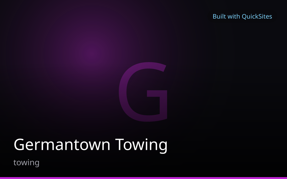 Germantown Towing — built with QuickSites