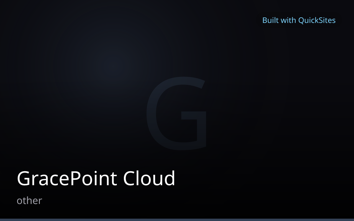 GracePoint Cloud — Other site built with QuickSites