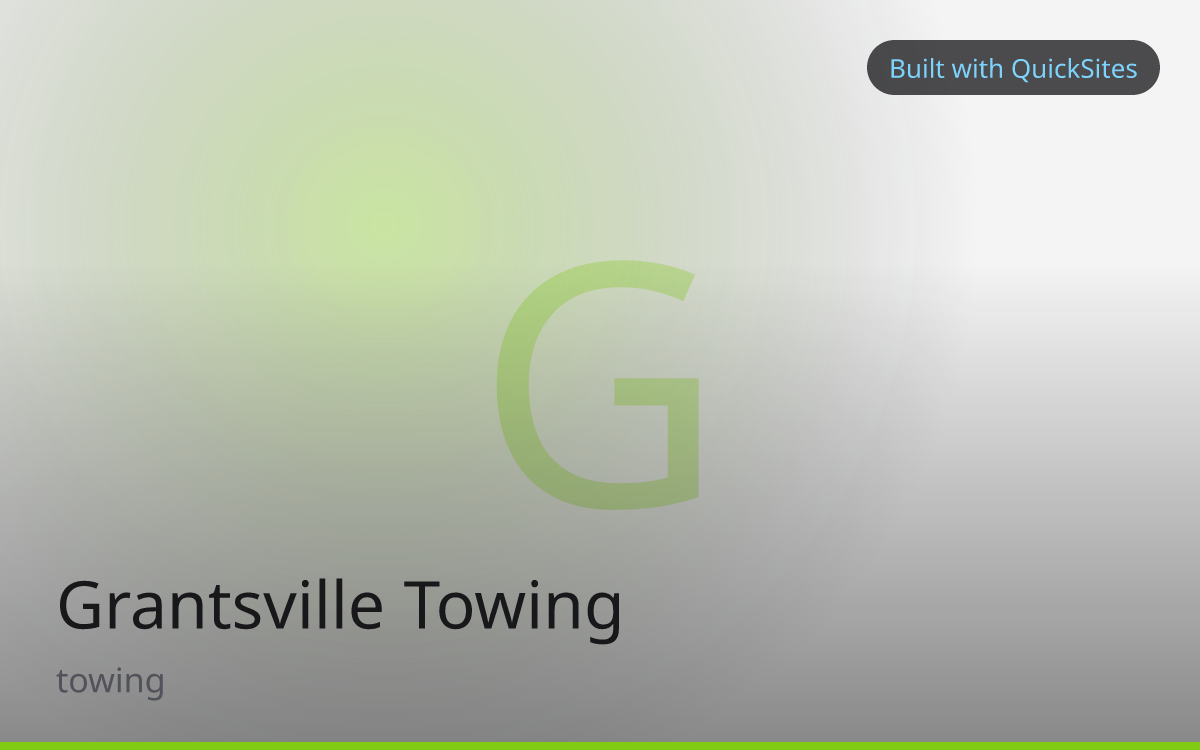 Grantsville Towing — built with QuickSites