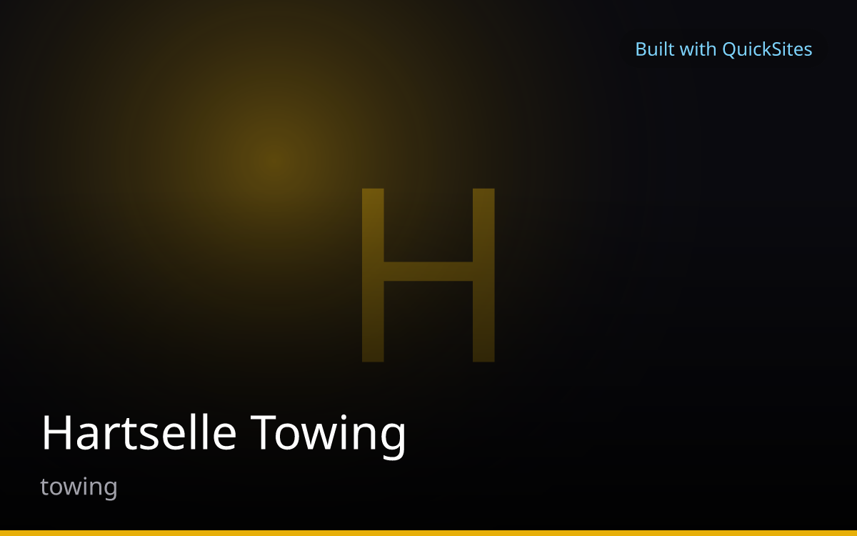 Hartselle Towing — built with QuickSites