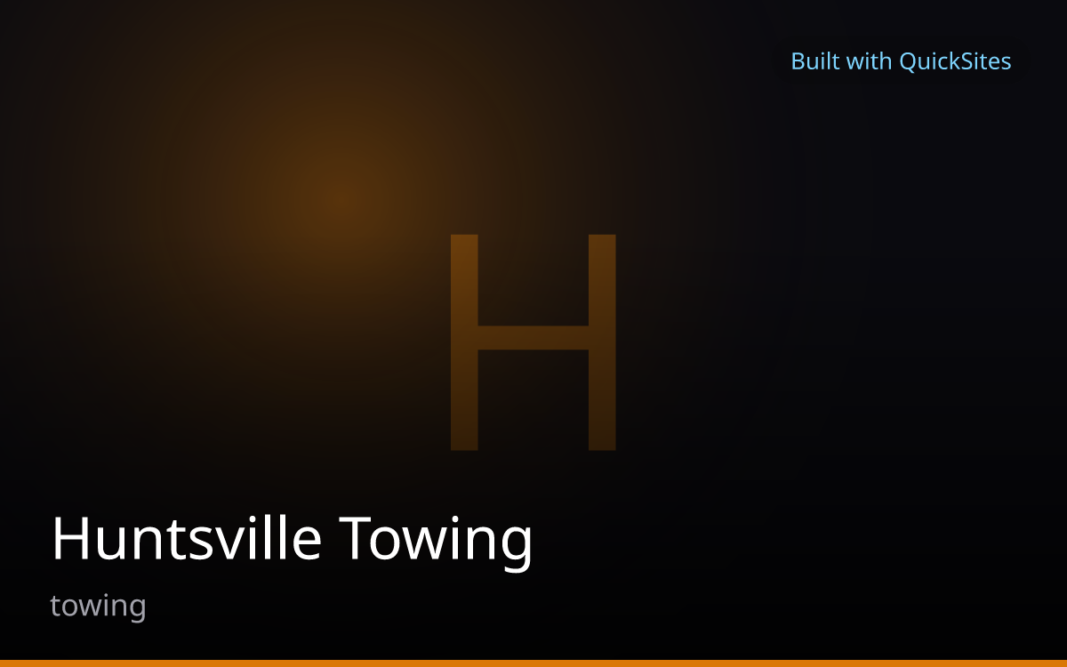 Huntsville Towing — built with QuickSites
