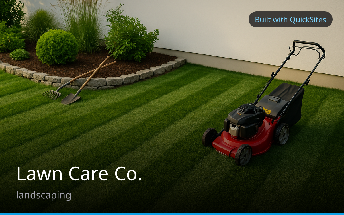 Lawn Care Co. — built with QuickSites