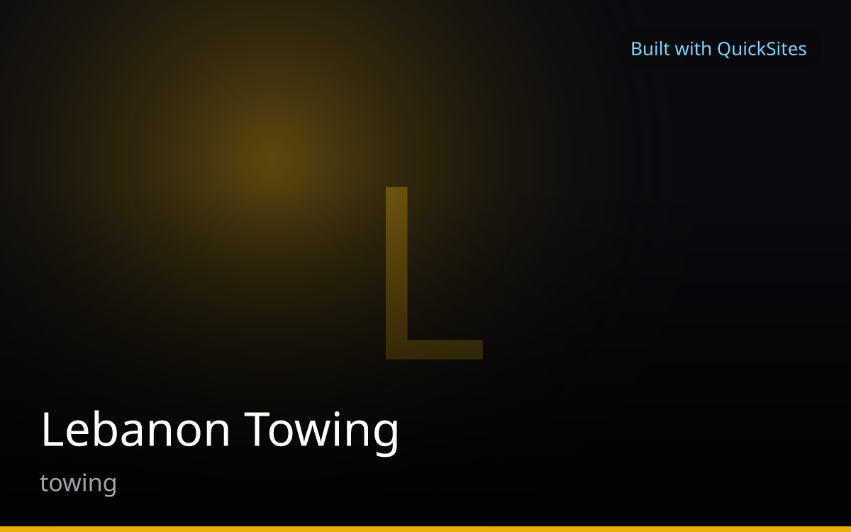 Lebanon Towing — built with QuickSites