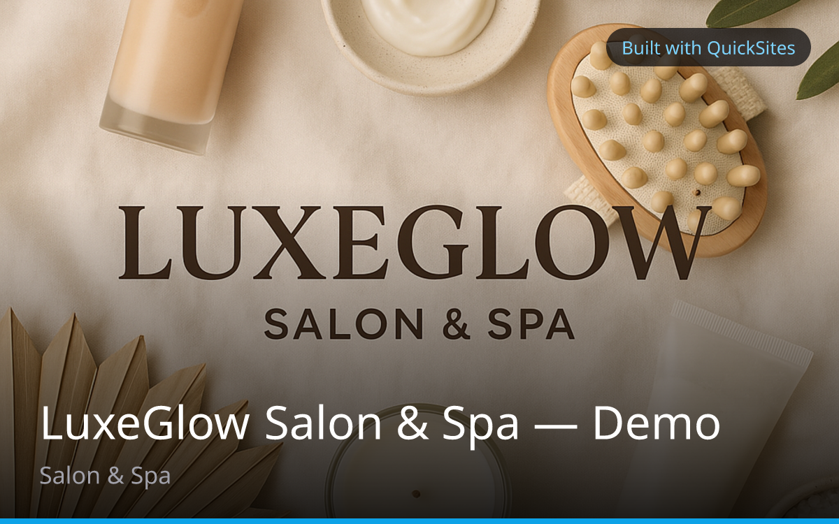 Luxeglow — built with QuickSites