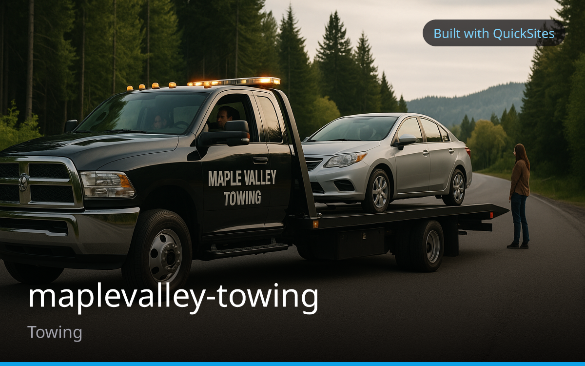 Maplevalley towing — built with QuickSites