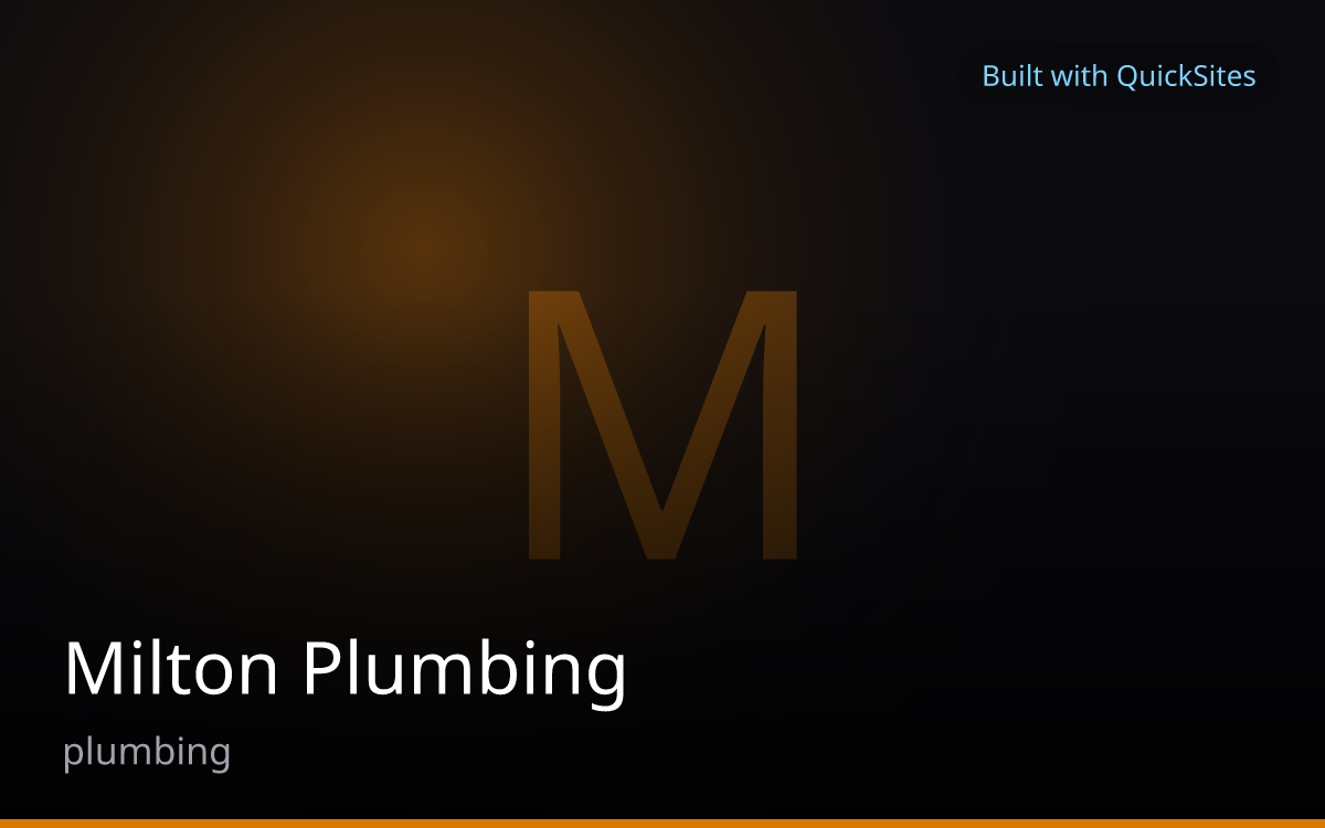 Milton Plumbing — built with QuickSites