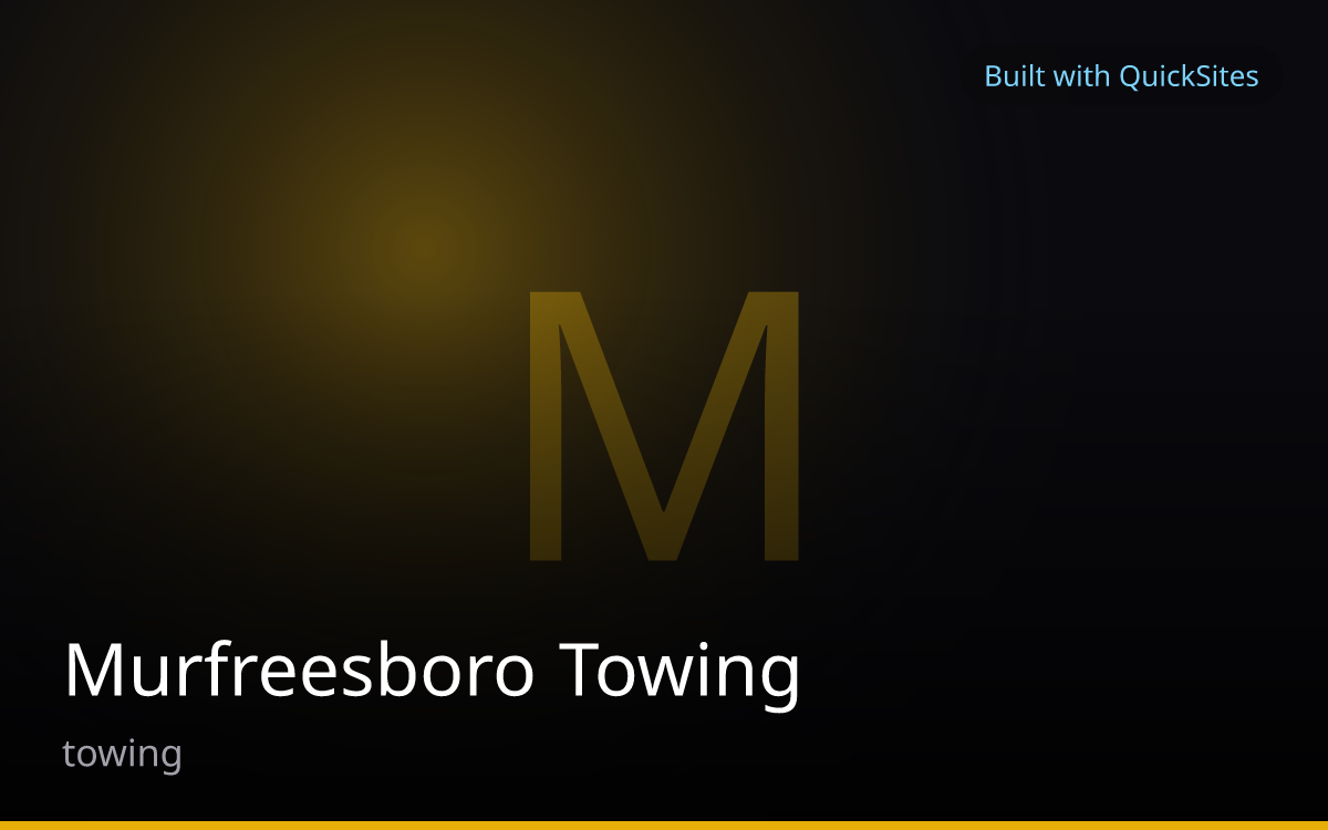 Murfreesboro Towing — built with QuickSites