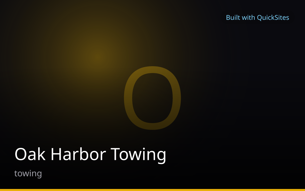 Oak Harbor Towing — built with QuickSites