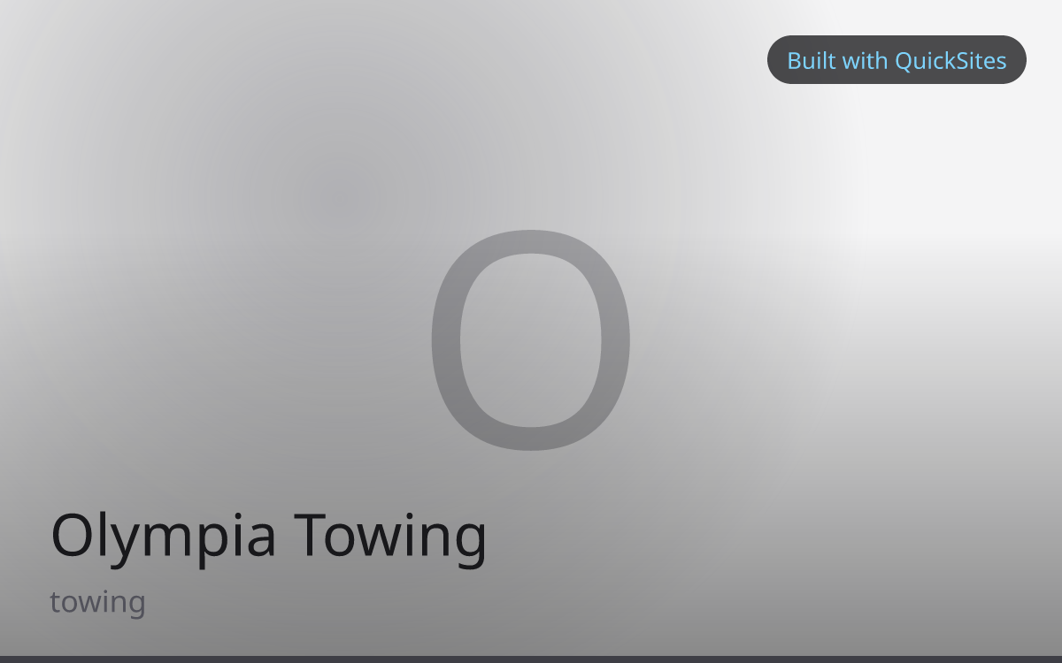Olympia Towing — built with QuickSites