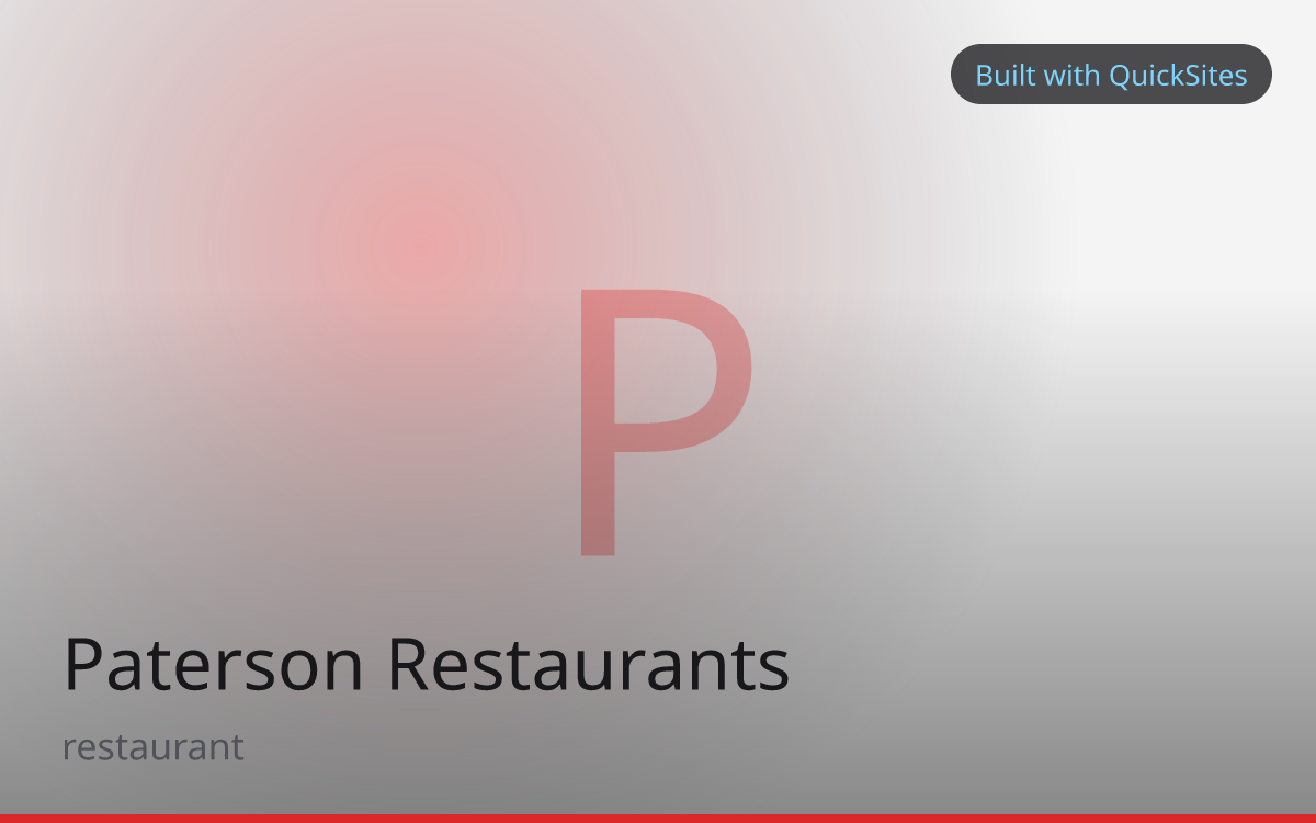 Paterson Restaurants — built with QuickSites