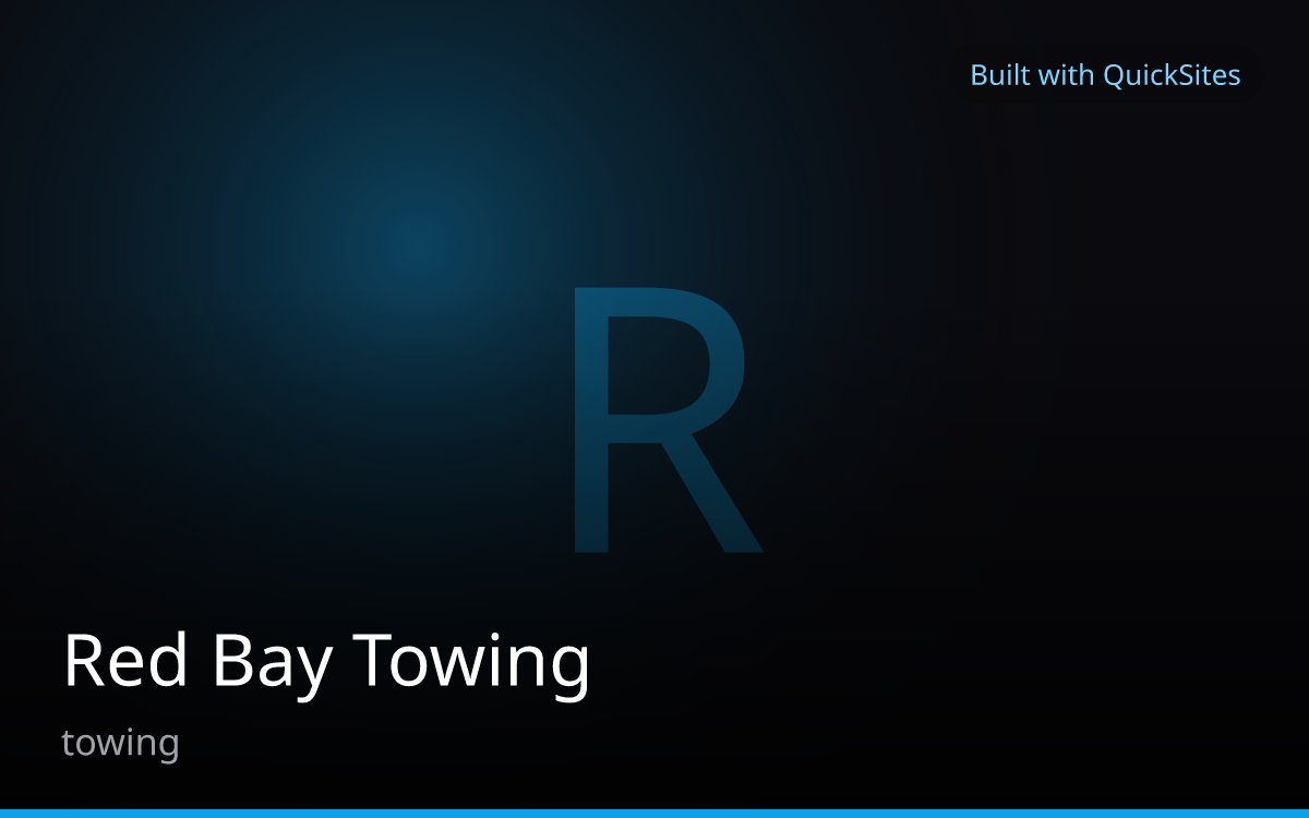 Red Bay Towing — built with QuickSites