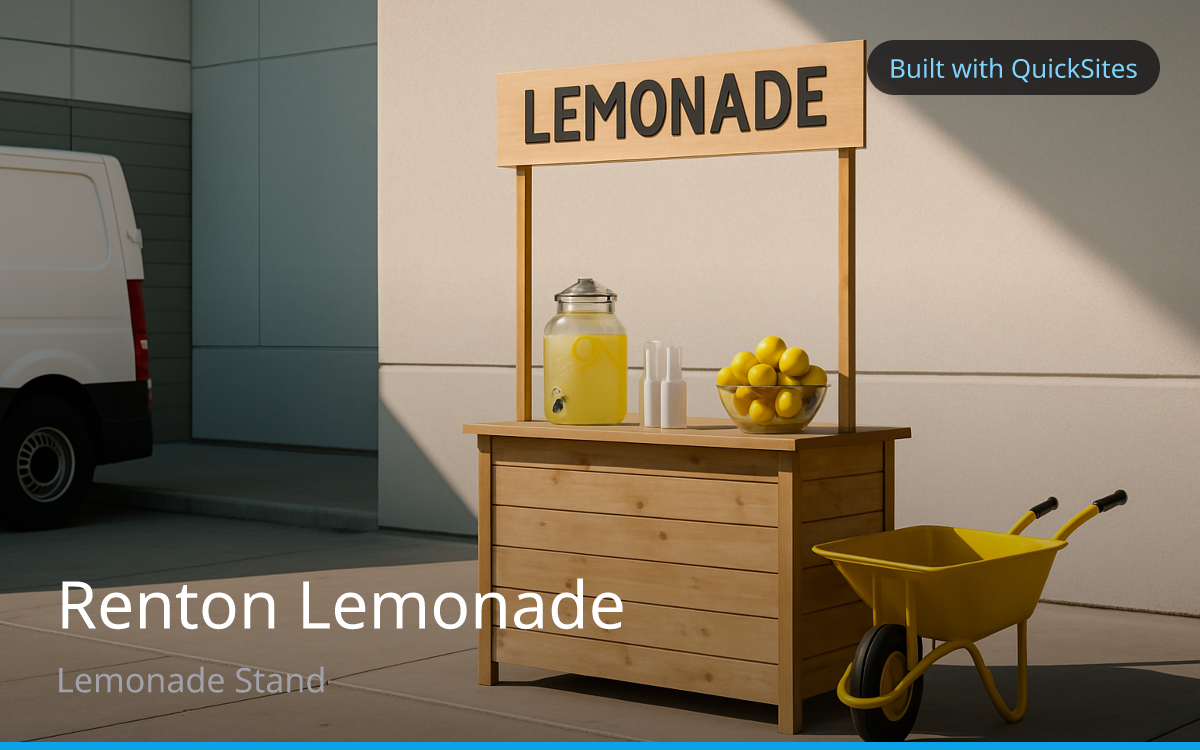 Renton lemonade — built with QuickSites