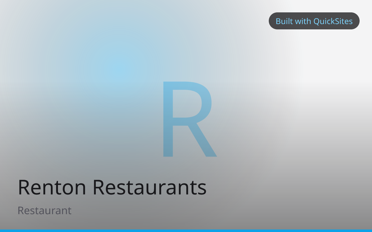 Renton Restaurants — built with QuickSites