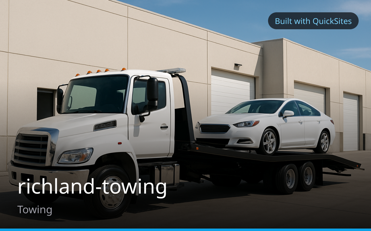 Richland towing — built with QuickSites