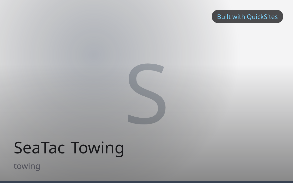 SeaTac Towing — built with QuickSites