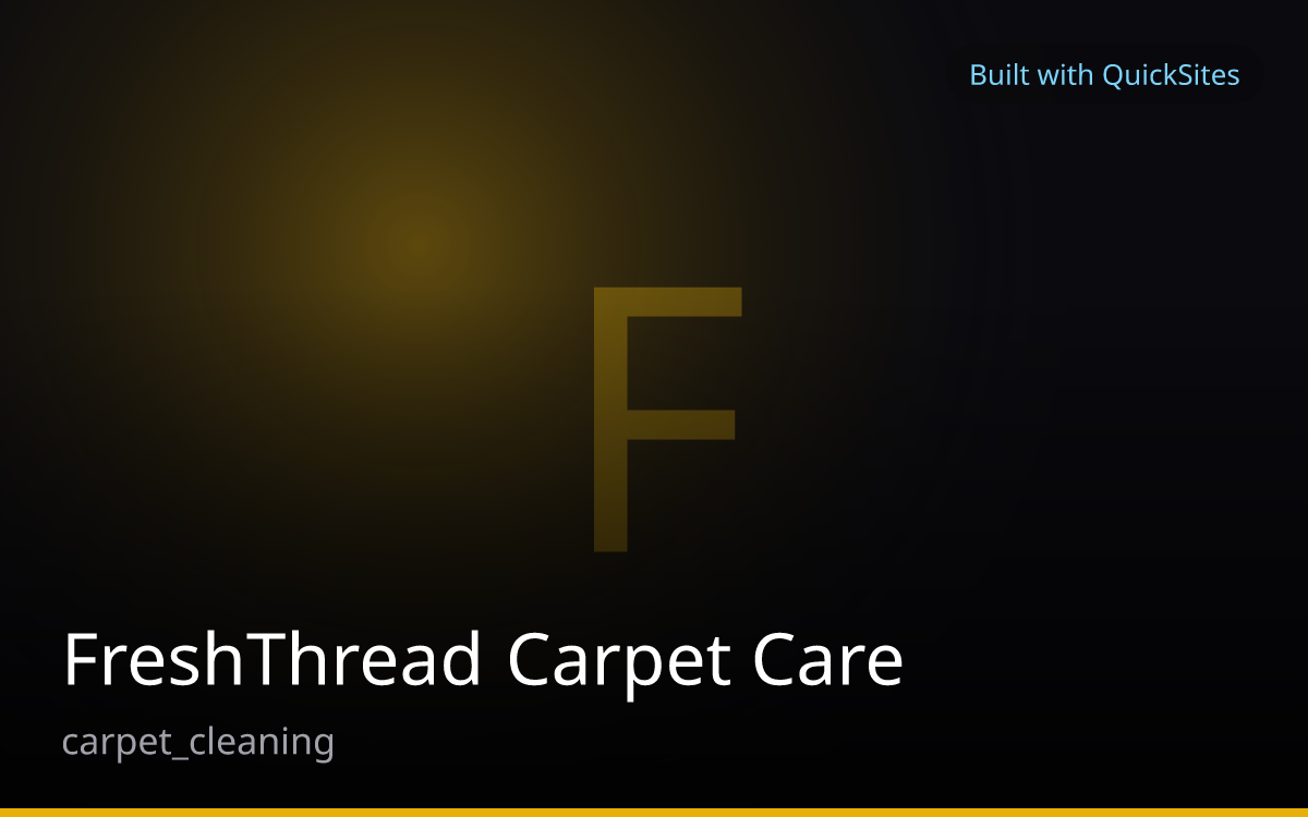 FreshThread Carpet Care — built with QuickSites