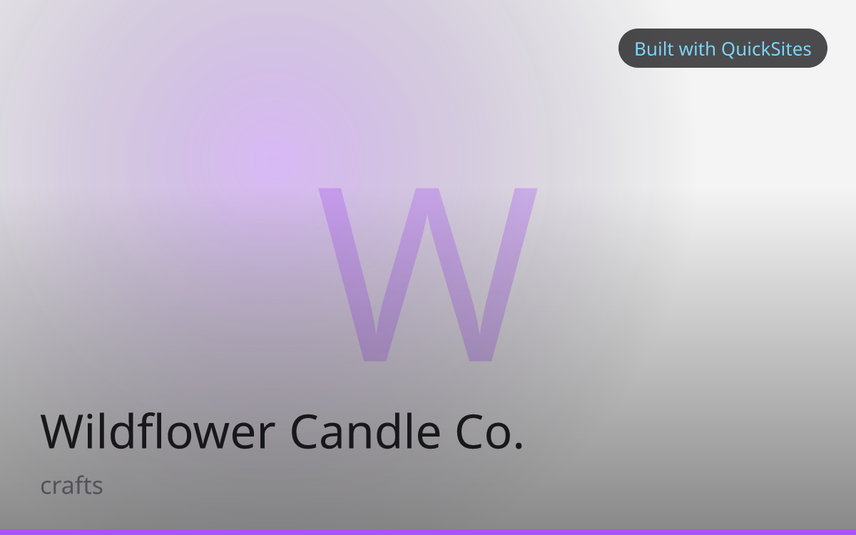 Wildflower Candle Co. — built with QuickSites