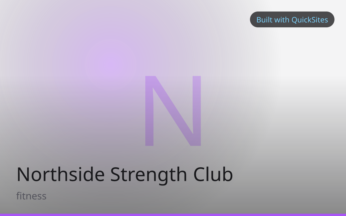 Northside Strength Club — built with QuickSites