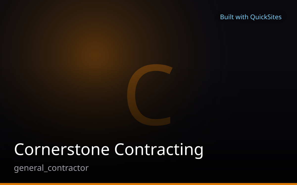 Cornerstone Contracting — built with QuickSites