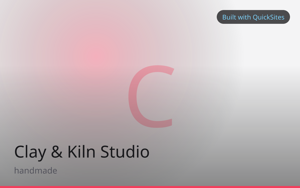 Clay & Kiln Studio — built with QuickSites