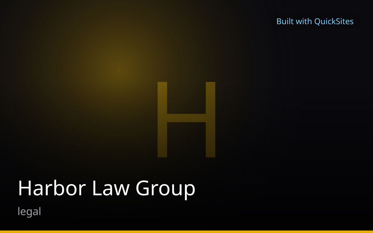Harbor Law Group — Legal site built with QuickSites