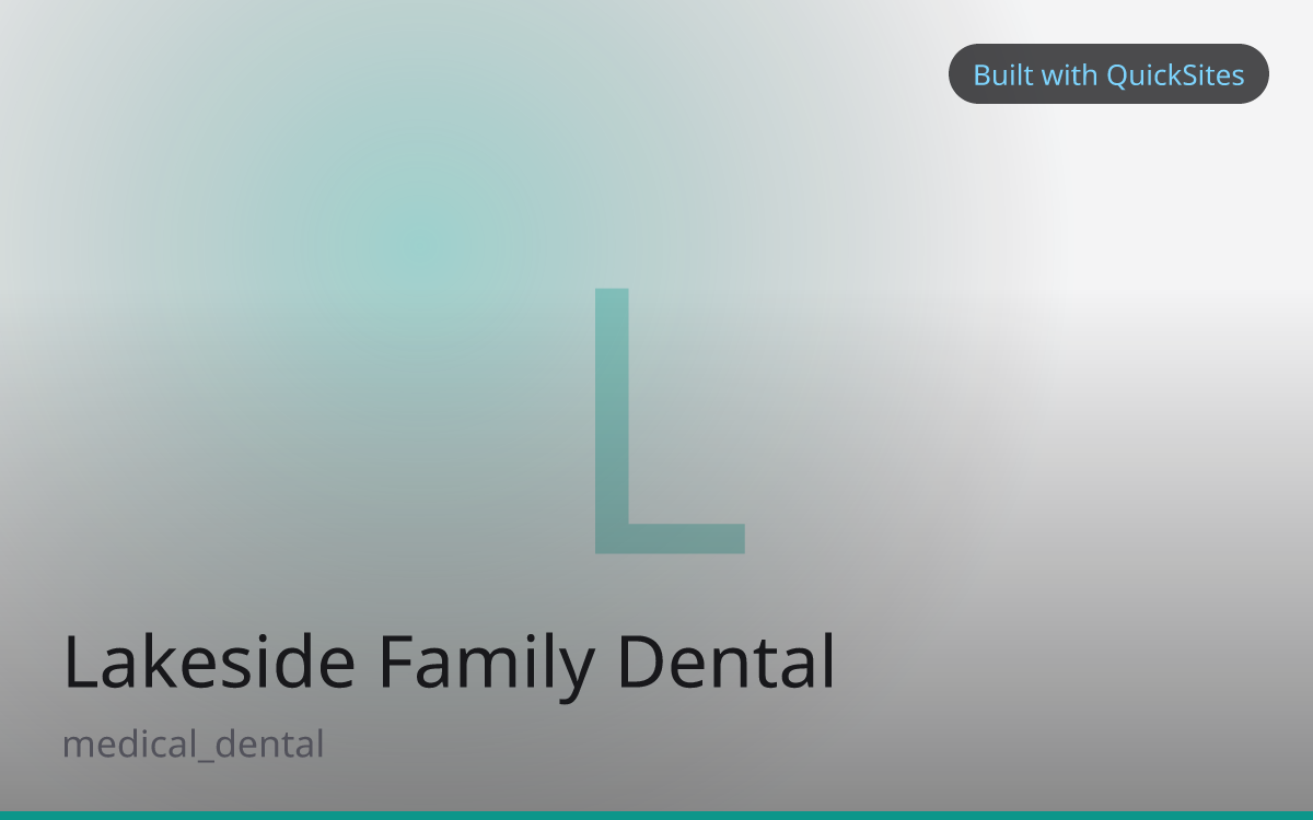Lakeside Family Dental — built with QuickSites