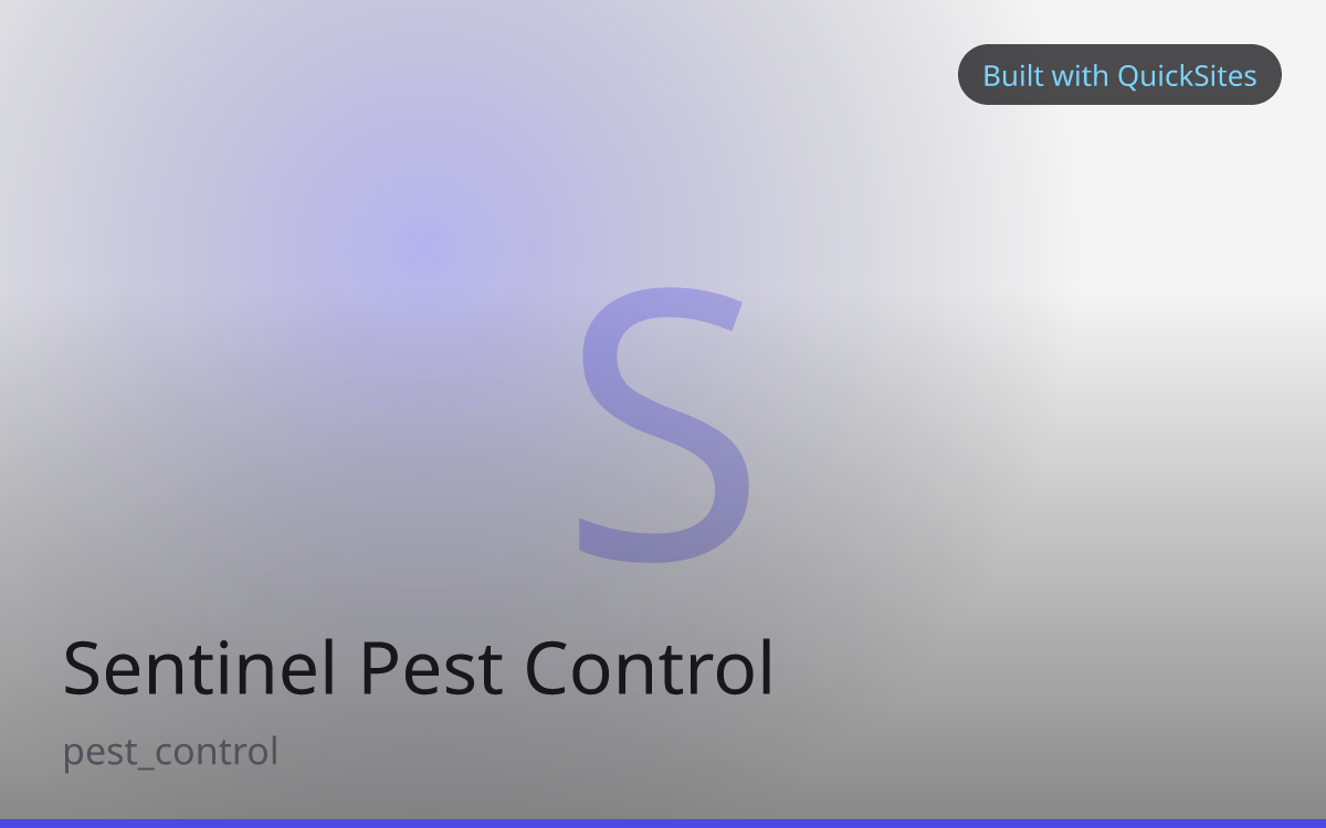 Sentinel Pest Control — built with QuickSites