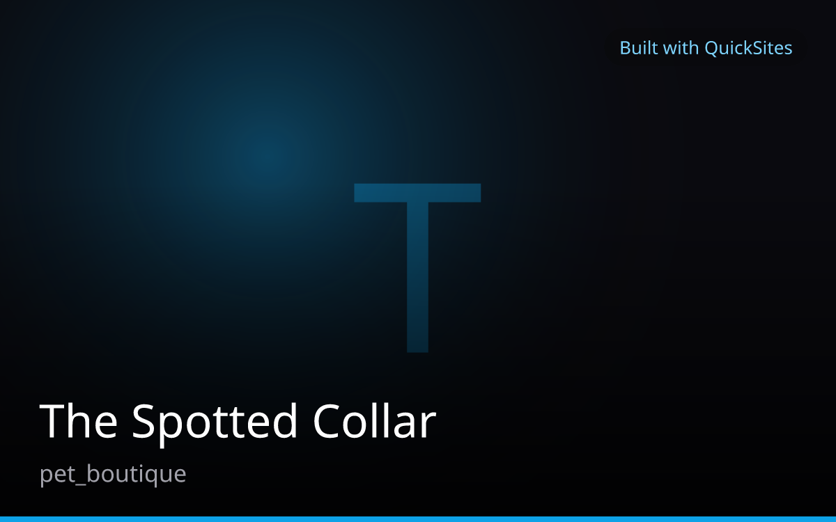 The Spotted Collar — built with QuickSites