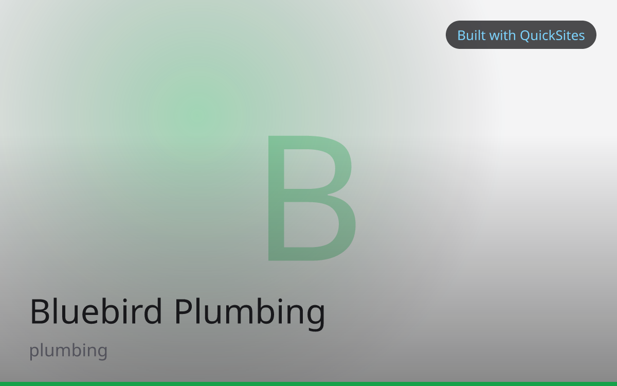 Bluebird Plumbing — built with QuickSites