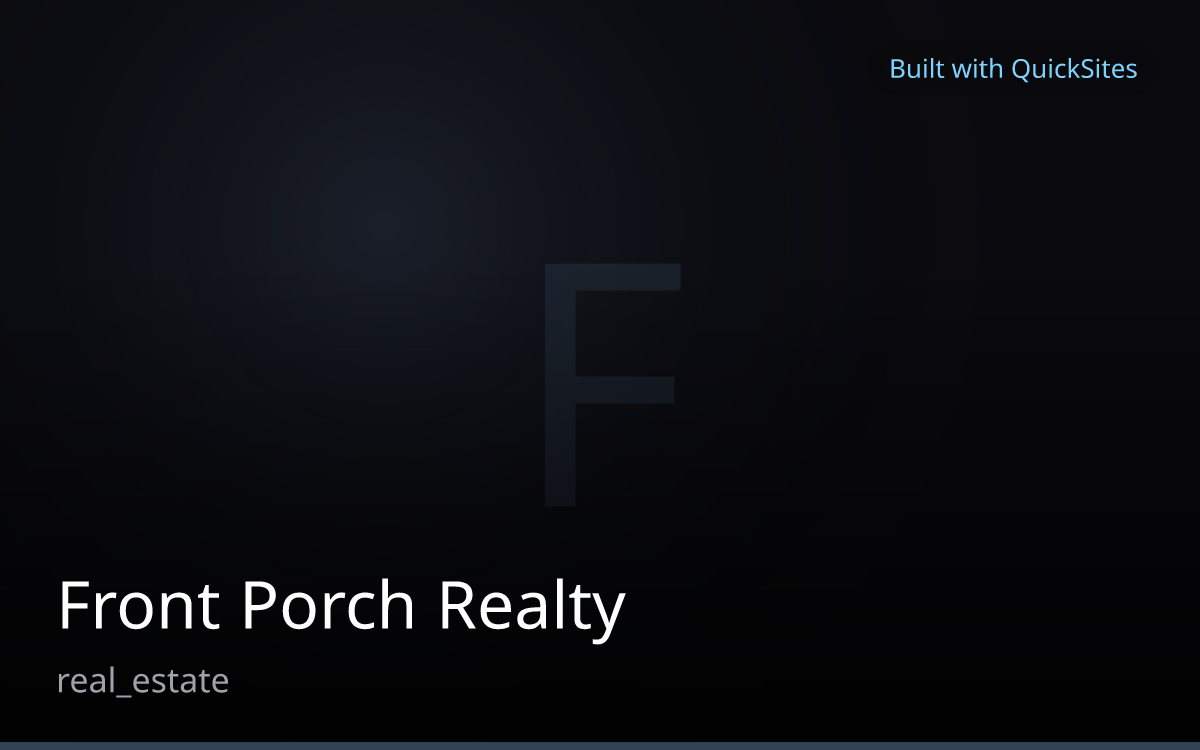 Front Porch Realty — built with QuickSites