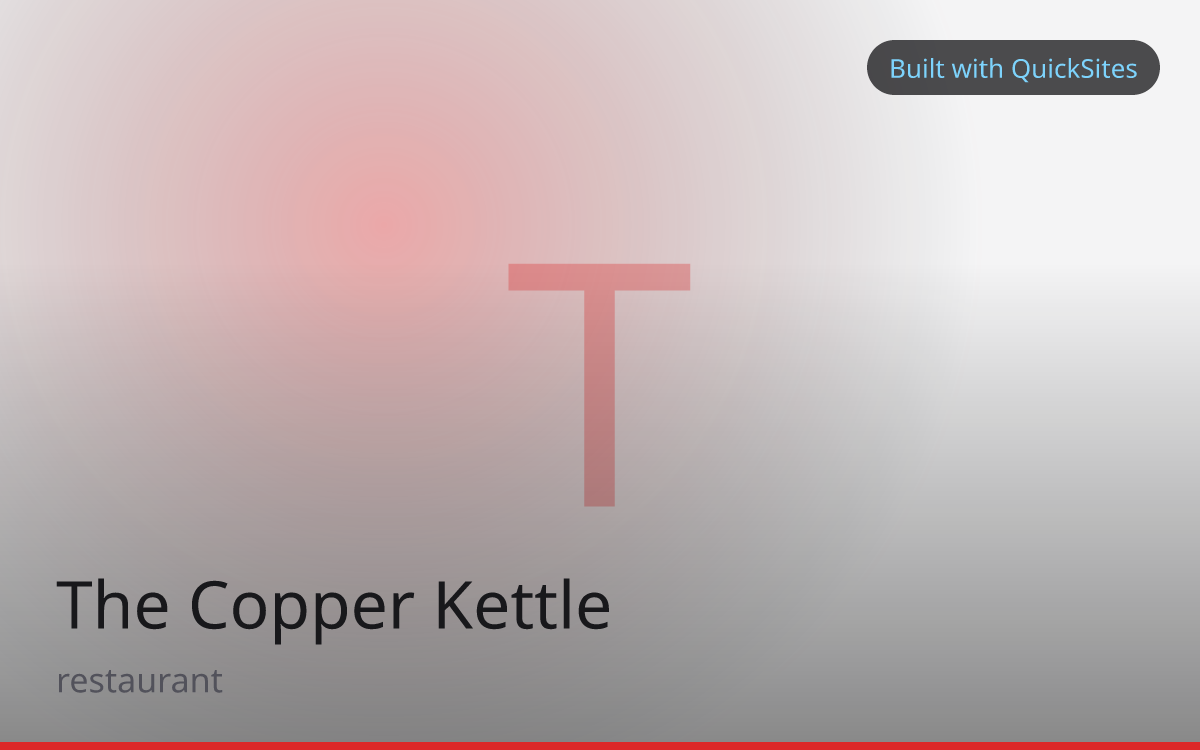 The Copper Kettle — built with QuickSites
