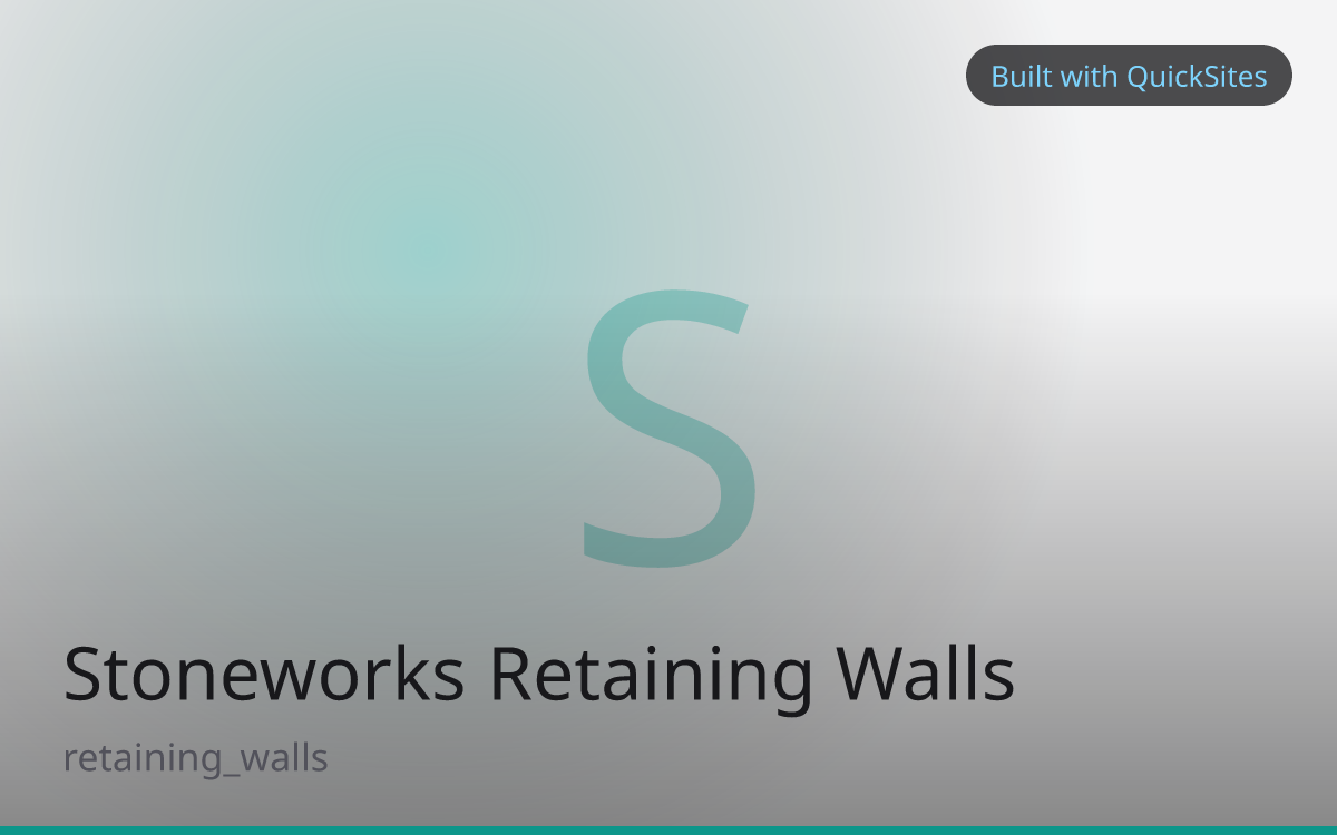 Stoneworks Retaining Walls — built with QuickSites
