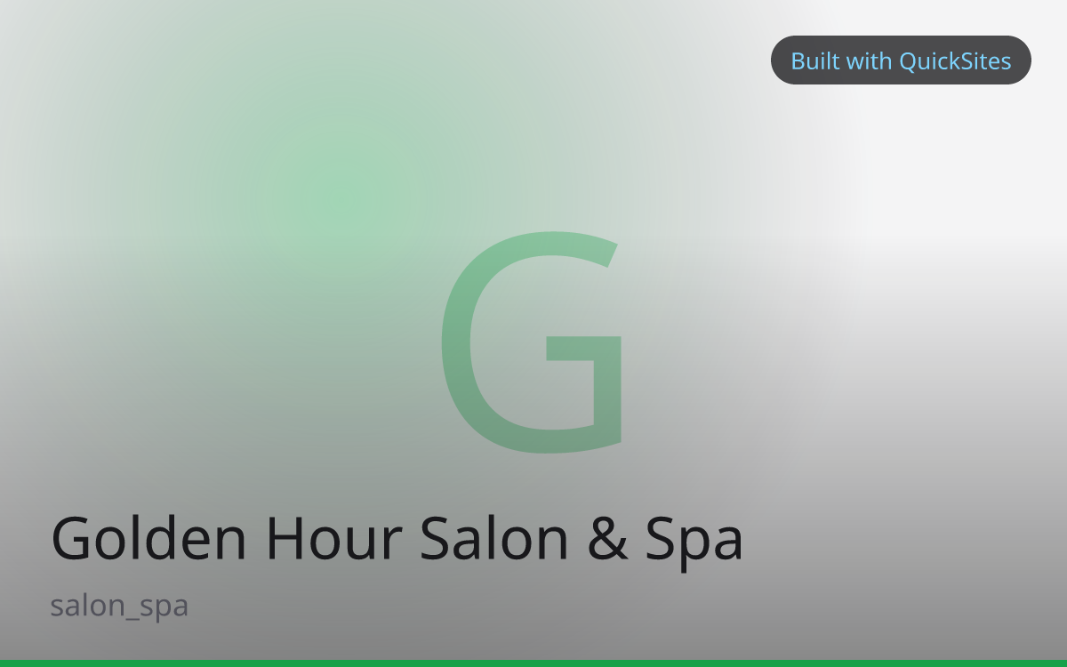 Golden Hour Salon & Spa — built with QuickSites