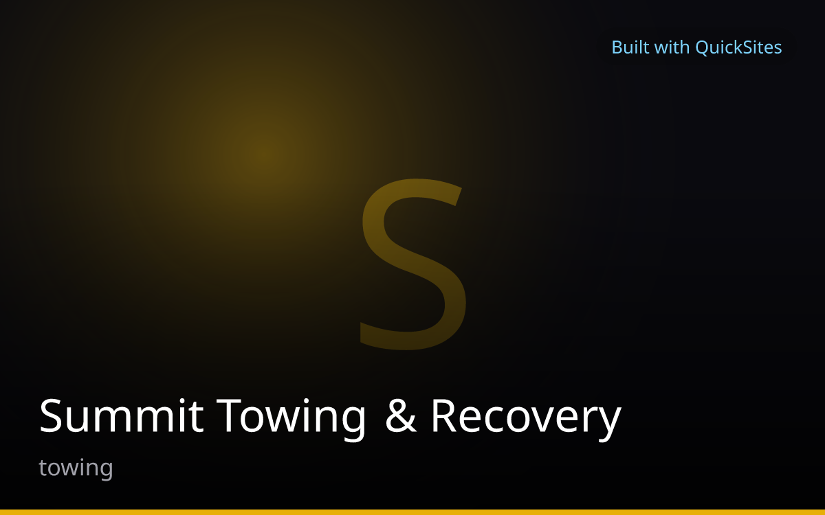 Summit Towing & Recovery — built with QuickSites