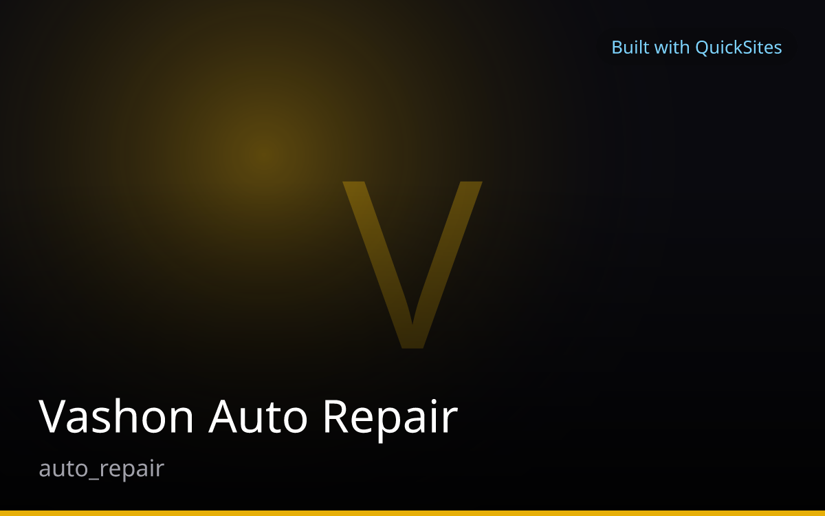 Vashon Auto Repair — built with QuickSites