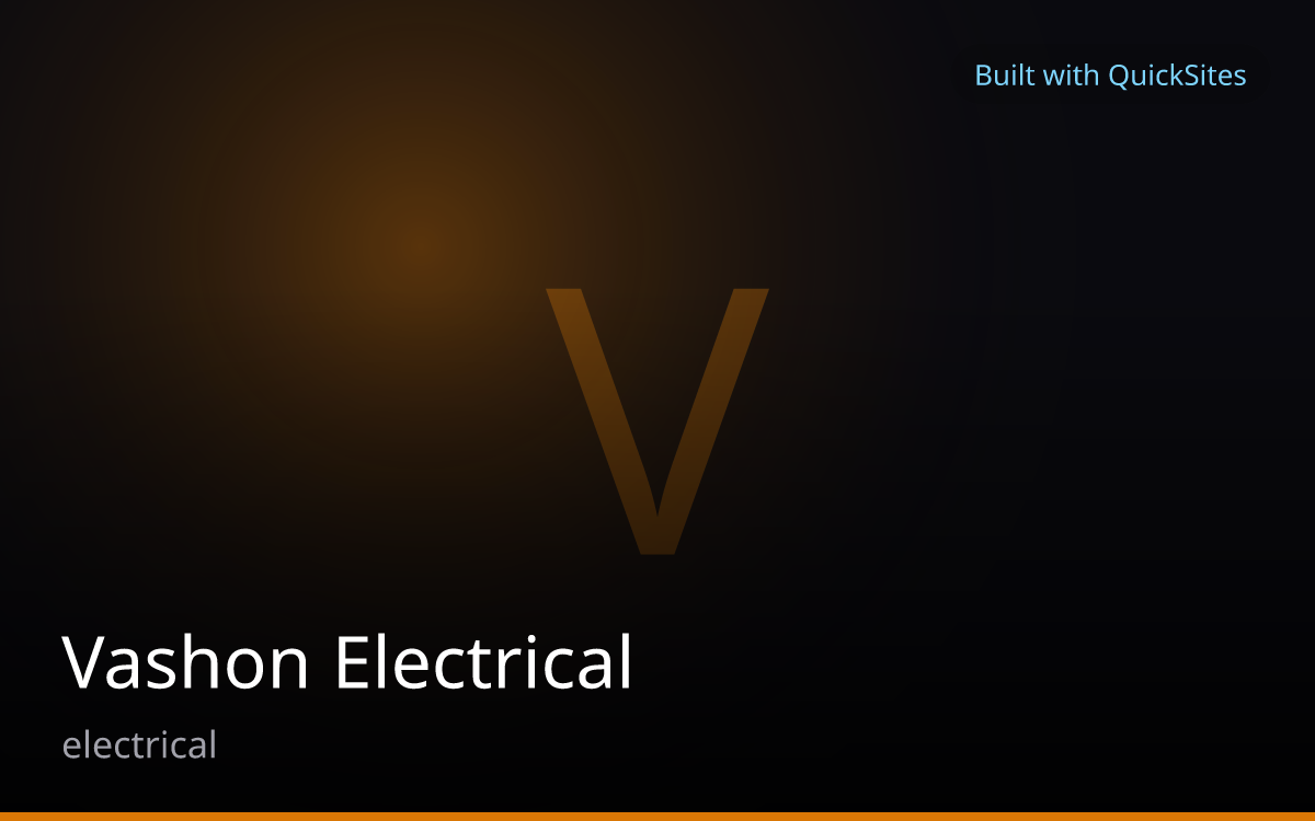 Vashon Electrical — built with QuickSites