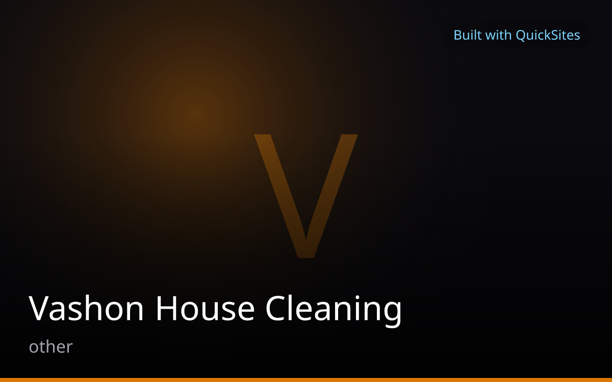 Vashon House Cleaning — built with QuickSites